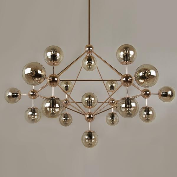 Люстра Modo Chandelier Gold Золотой Люстра Modo Chandelier Gold Золотой в Липецке | Loft Concept