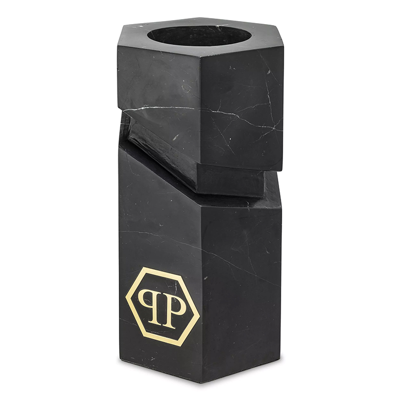 Аксессуар для интерьера Philipp Plein Object Carrara Золотой Черный Мрамор Nero Аксессуар для интерьера Philipp Plein Object Carrara Золотой Черный Мрамор Nero в Липецке | Loft Concept
