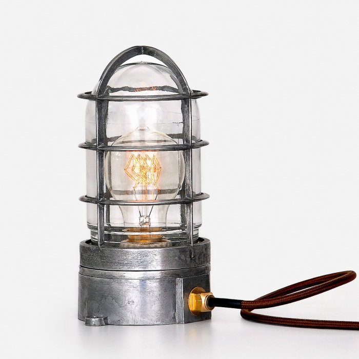 Настольная лампа Steampunk Cage Glass Edison Table lamp Настольная лампа Steampunk Cage Glass Edison Table lamp в Липецке | Loft Concept
