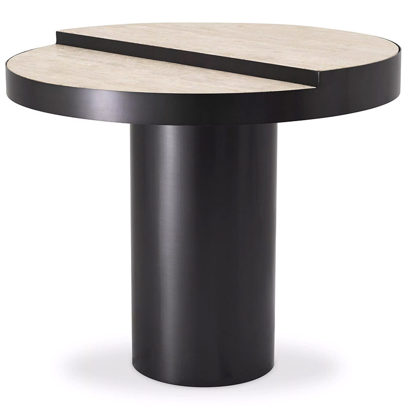 Приставной столик Eichholtz Side Table Excelsior Черный Песочный Приставной столик Eichholtz Side Table Excelsior Черный Песочный в Липецке | Loft Concept