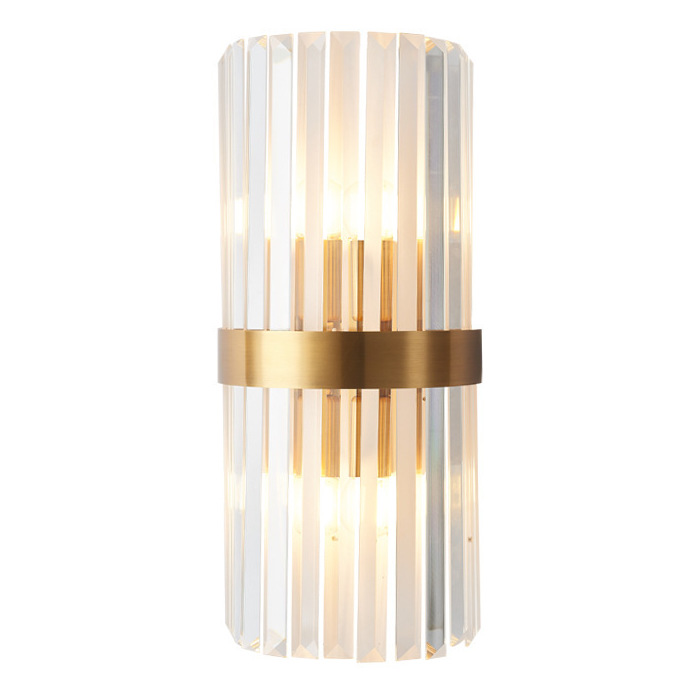Бра Odeon Clear Glass Gold metal Wall Lamp Прозрачный Латунь Бра Odeon Clear Glass Gold metal Wall Lamp Прозрачный Латунь в Липецке | Loft Concept