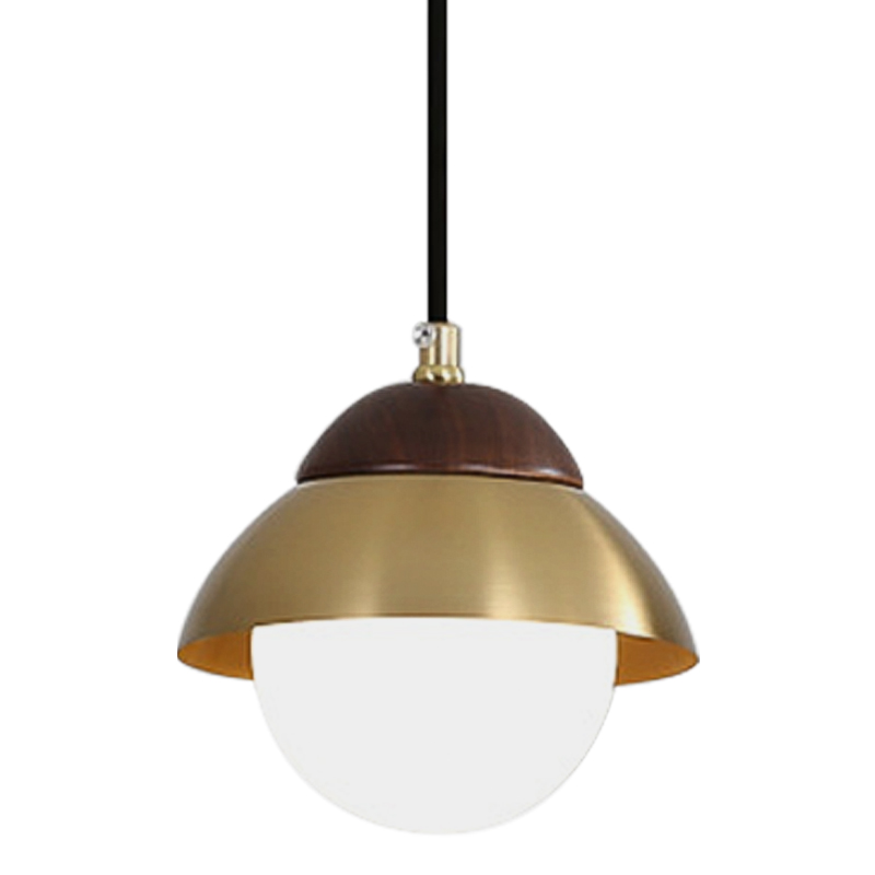 Подвесной светильник Roch Pendant Wooden Eco Light Коричневый Латунь Подвесной светильник Roch Pendant Wooden Eco Light Коричневый Латунь в Липецке | Loft Concept