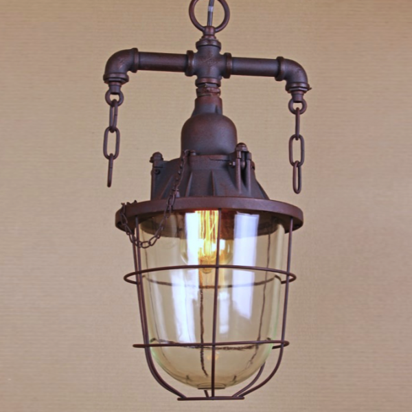 Подвесной светильник Marine Lantern Коричневый Подвесной светильник Marine Lantern Коричневый в Липецке | Loft Concept