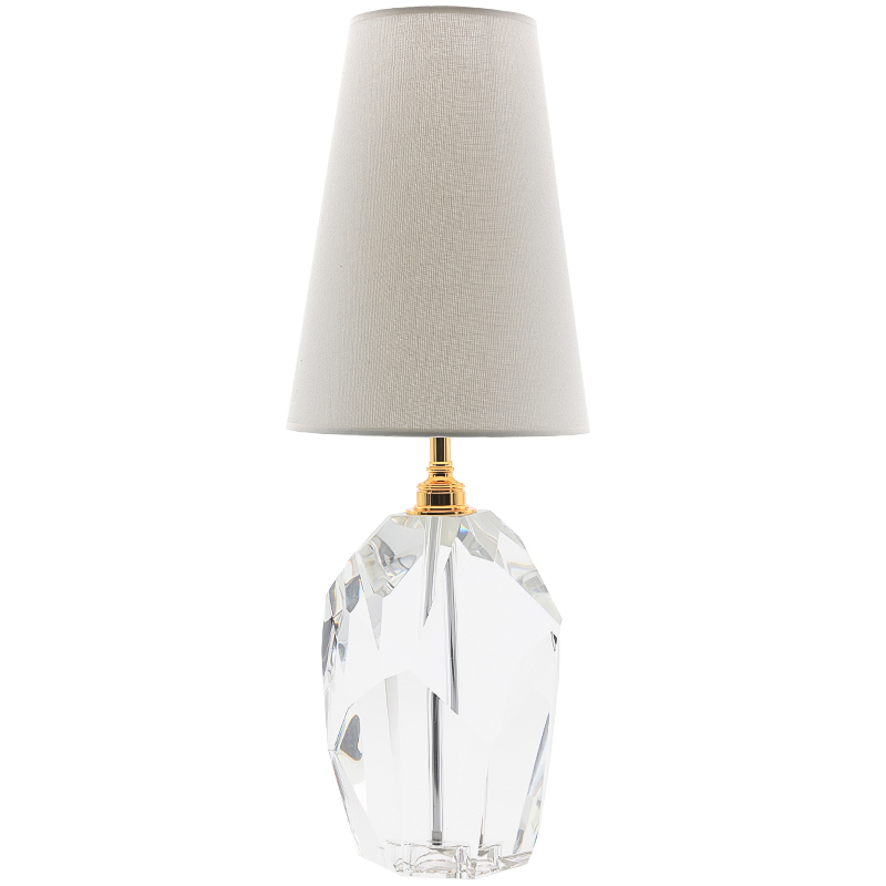Настольная лампа Crystal table Lamp Прозрачный Белый Настольная лампа Crystal table Lamp Прозрачный Белый в Липецке | Loft Concept