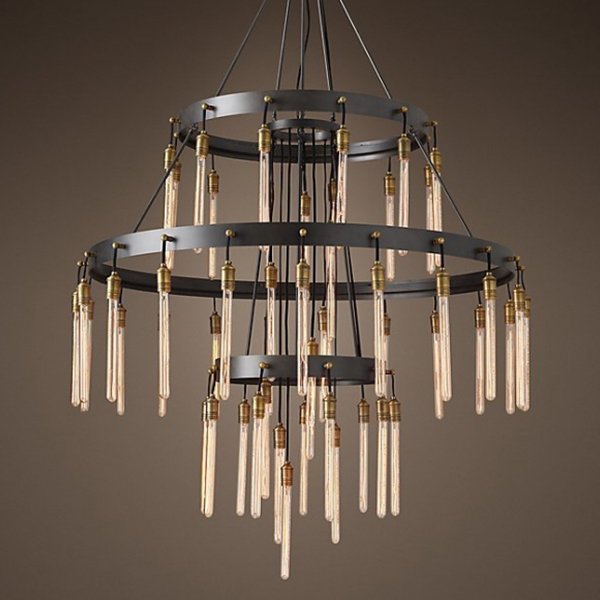 Люстра RH Axis Three-Tier Chandelier Черный Люстра RH Axis Three-Tier Chandelier Черный в Липецке | Loft Concept