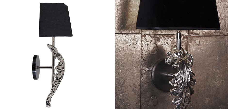 Бра Eichholtz Wall Lamp Beau Site Nickel+Black Бра Eichholtz Wall Lamp Beau Site Nickel+Black - Loft-Concept в Липецке