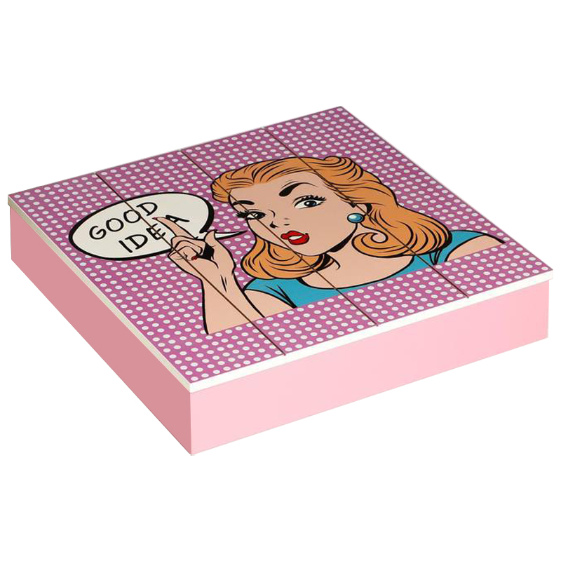 Шкатулка Pop Art Girl pink Розовый Мульти Шкатулка Pop Art Girl pink Розовый Мульти в Липецке | Loft Concept
