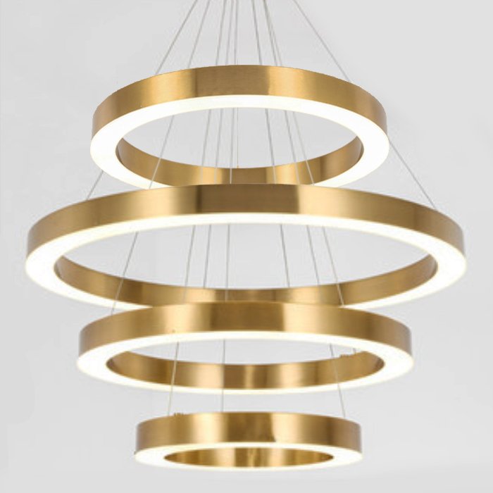 Люстра Light Ring Vertical Латунь Люстра Light Ring Vertical Латунь в Липецке | Loft Concept