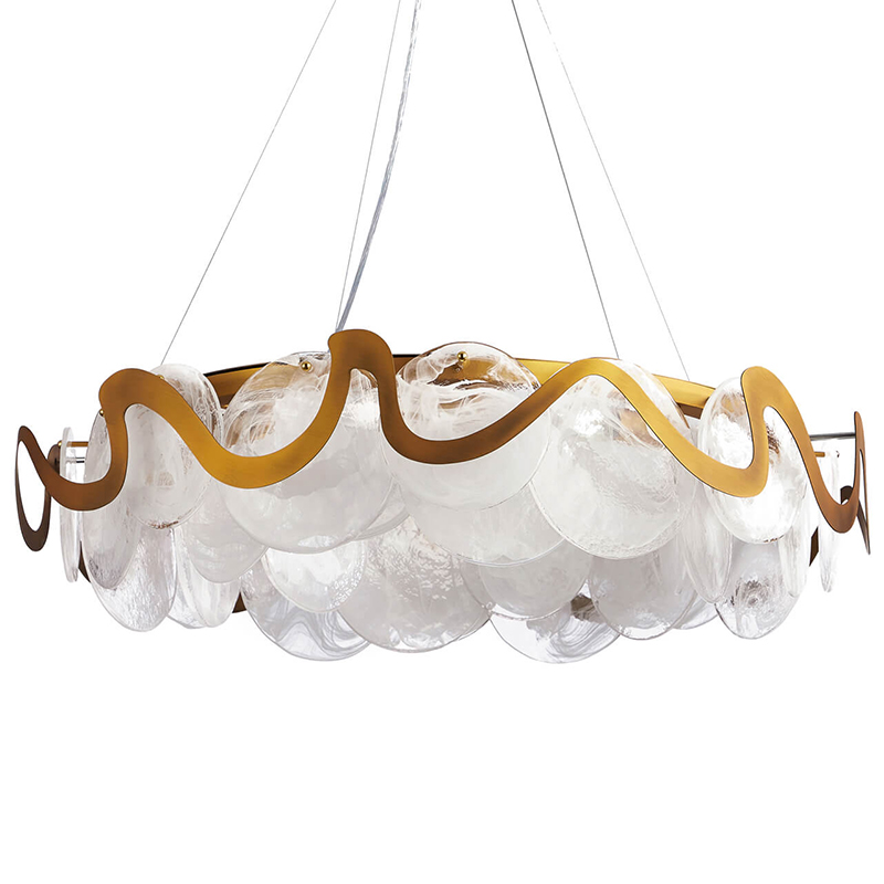 Люстра Darden Chandelier Латунь Белый Люстра Darden Chandelier Латунь Белый в Липецке | Loft Concept