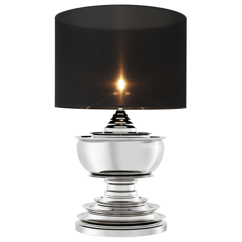 Настольная лампа Eichholtz Table Lamp Pagoda Никель Черный в Липецке | Loft Concept 