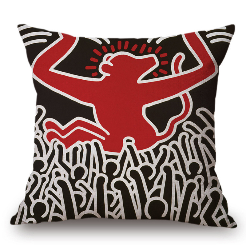 Подушка Keith Haring 10 Мульти Подушка Keith Haring 10 Мульти в Липецке | Loft Concept