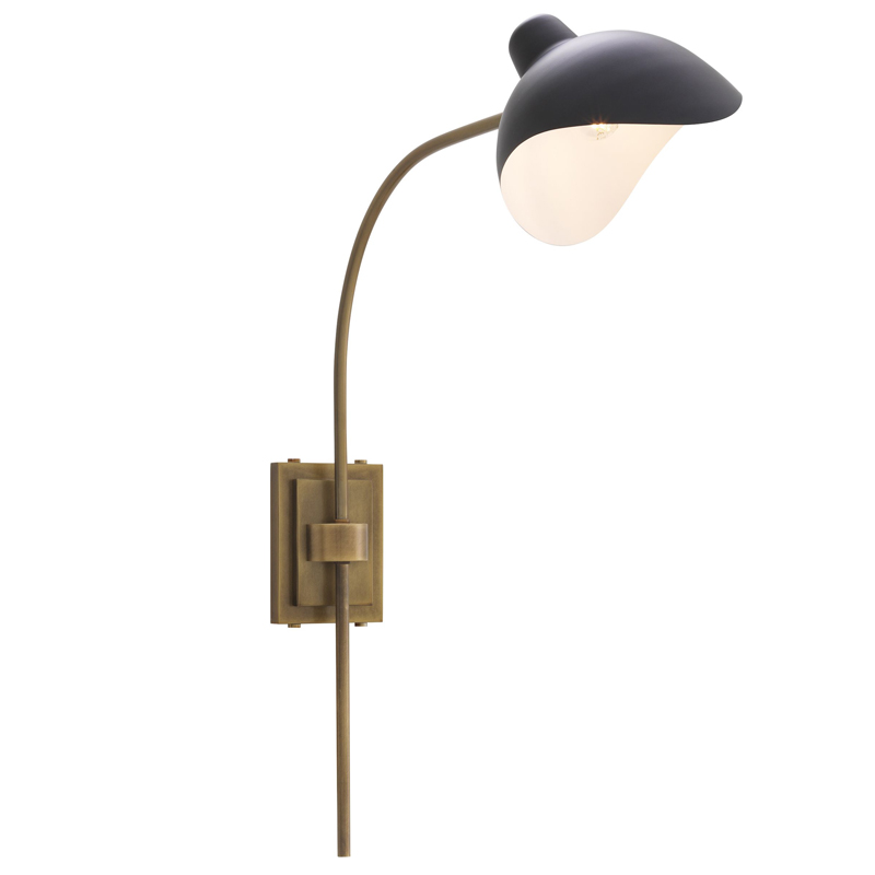 Бра Eichholtz Wall Lamp Pelham Brass Черный Латунь Античная полированная Бра Eichholtz Wall Lamp Pelham Brass Черный Латунь Античная полированная в Липецке | Loft Concept