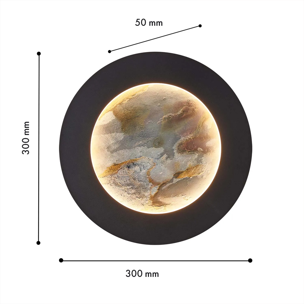 Бра в форме диска черного цвета Borders of Black в Липецке