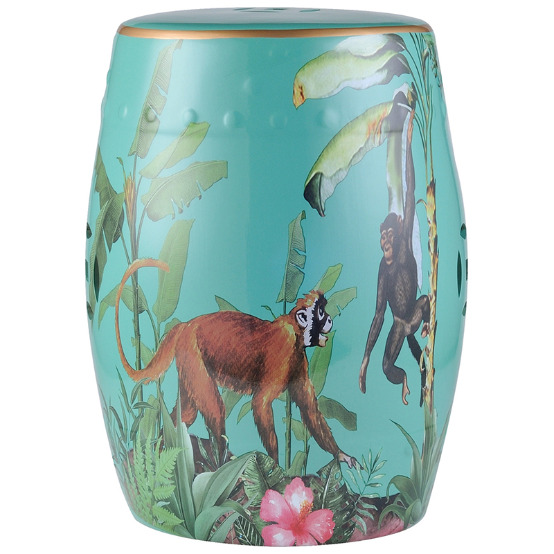 Керамический табурет Monkey Tropical Animal Ceramic Stool Turquoise Мульти Бирюзовый Керамический табурет Monkey Tropical Animal Ceramic Stool Turquoise Мульти Бирюзовый в Липецке | Loft Concept