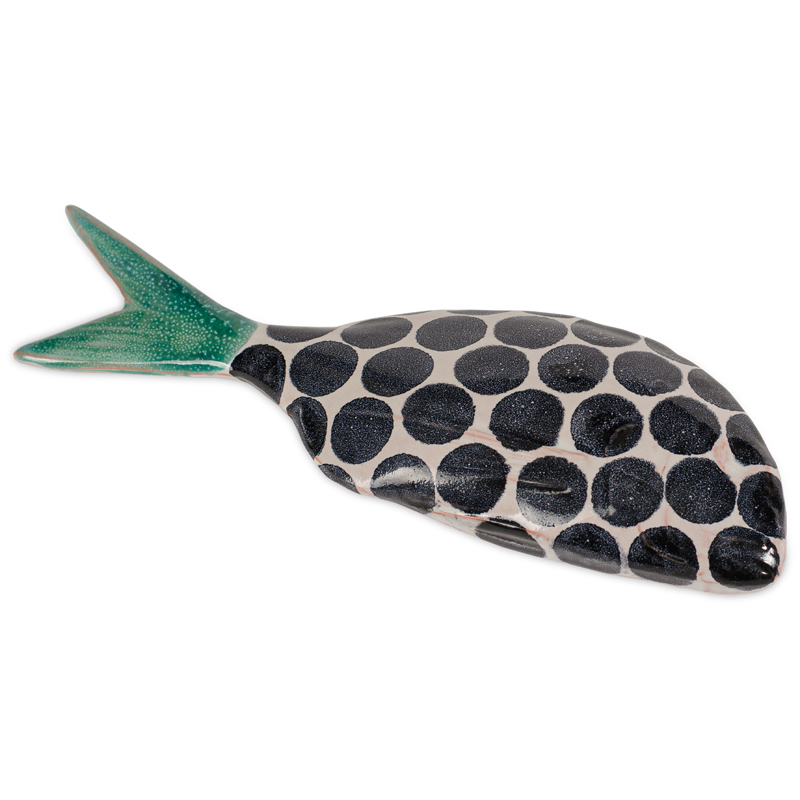 Статуэтка Abstract Fish Черно-белый Бирюзовый Статуэтка Abstract Fish Черно-белый Бирюзовый в Липецке | Loft Concept