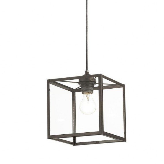 Подвесной светильник Loft Industrial Ortogonal Pendant Cube Brown Прозрачное Стекло Коричневый Подвесной светильник Loft Industrial Ortogonal Pendant Cube Brown Прозрачное Стекло Коричневый в Липецке | Loft Concept
