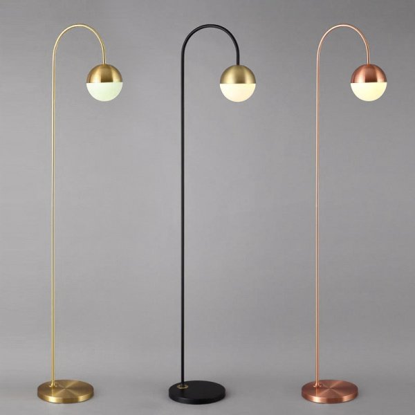 Торшер Cedar & Moss Floor Lamp Медь Латунь Черный Торшер Cedar & Moss Floor Lamp Медь Латунь Черный в Липецке | Loft Concept