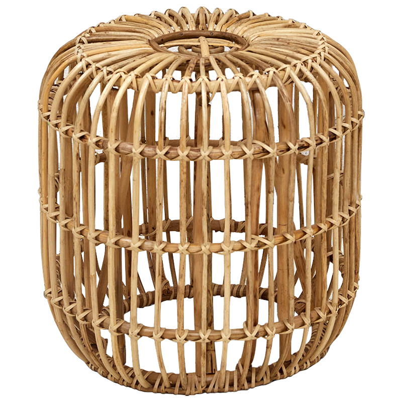 Плетеный приставной столик Wicker Side Table Древесина Плетеный приставной столик Wicker Side Table Древесина в Липецке | Loft Concept