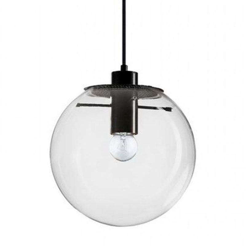 Подвесной светильник Selene Glass Ball Ceiling Lights Black 40 cm Черный Прозрачное Стекло Подвесной светильник Selene Glass Ball Ceiling Lights Black 40 cm Черный Прозрачное Стекло в Липецке | Loft Concept