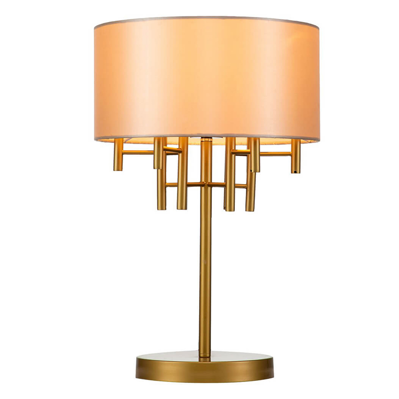 Настольная лампа Латунь Oswell Lampshade Table Lamp Латунь Бежевый Настольная лампа Латунь Oswell Lampshade Table Lamp Латунь Бежевый в Липецке | Loft Concept