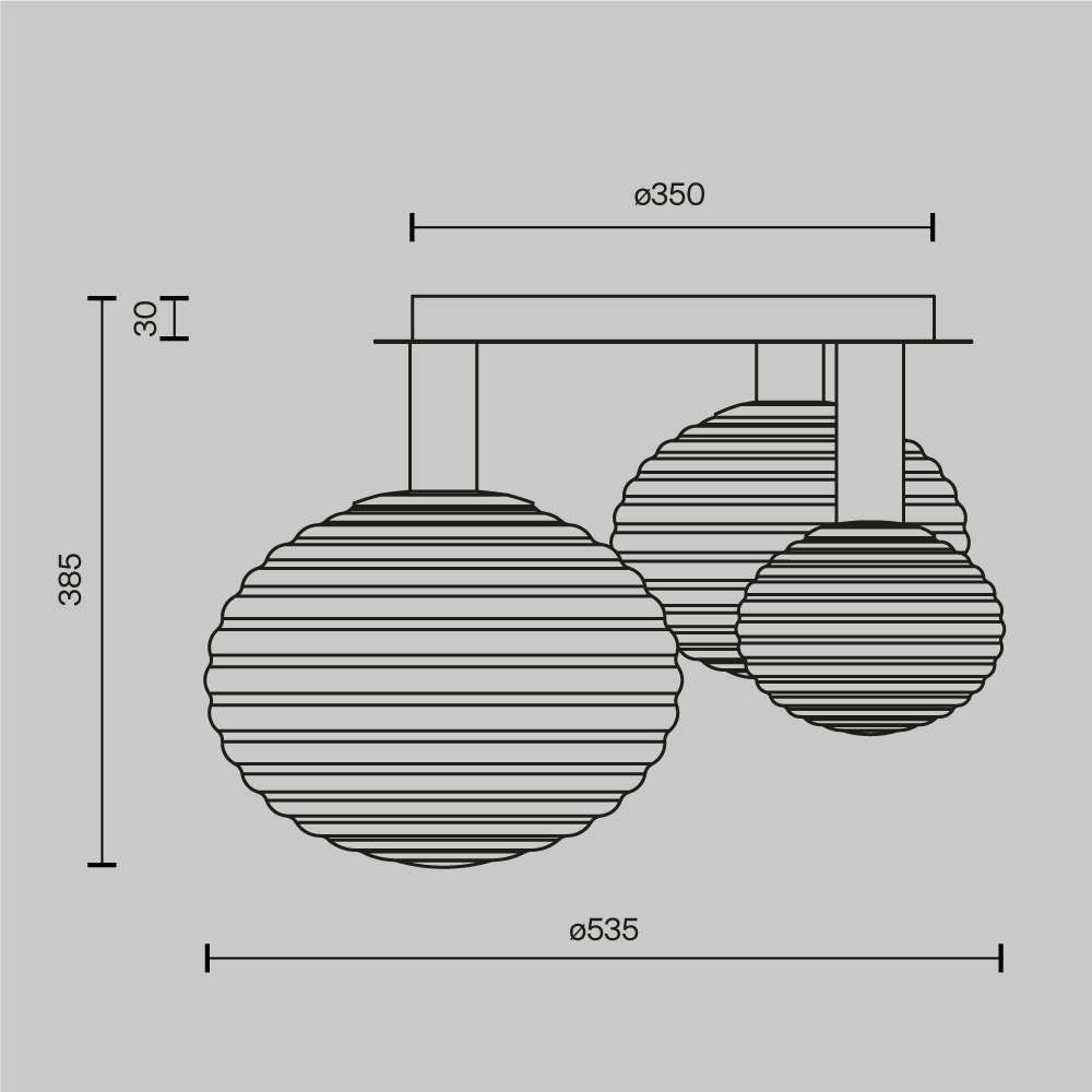 Потолочный светильник Triple ribbed base Потолочный светильник Triple ribbed base в Липецке