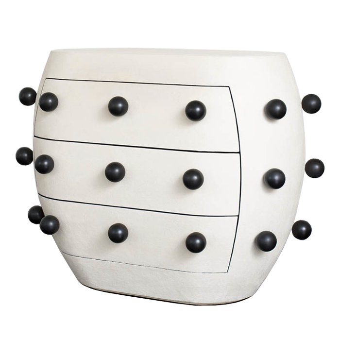Комод Kelly Wearstler POD Commode Молочный Черный Комод Kelly Wearstler POD Commode Молочный Черный в Липецке | Loft Concept