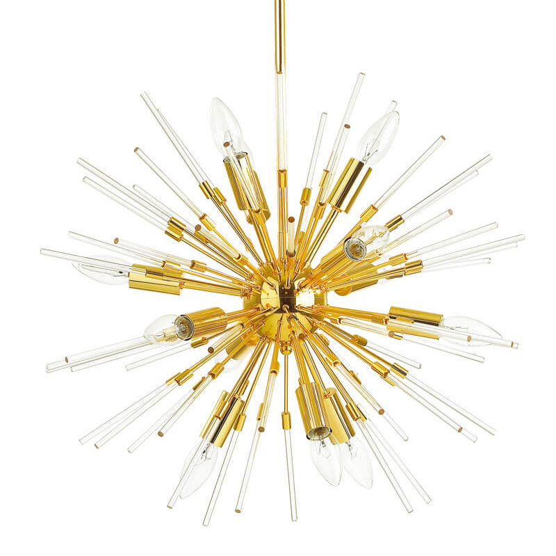 Люстра Welund Sputnik Chandelier gold Глянцевое золото Прозрачный Люстра Welund Sputnik Chandelier gold Глянцевое золото Прозрачный в Липецке | Loft Concept