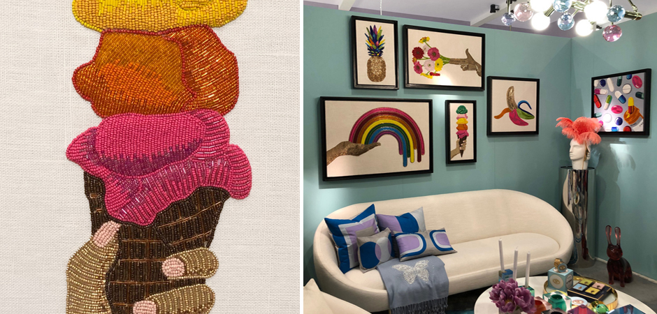 Панно Jonathan Adler ICE CREAM BEADED WALL ART Панно Jonathan Adler ICE CREAM BEADED WALL ART - Loft-Concept в Липецке