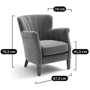 Кресло велюровое на ножках из массива ясеня Jessie Armchair Кресло велюровое на ножках из массива ясеня Jessie Armchair в Липецке
