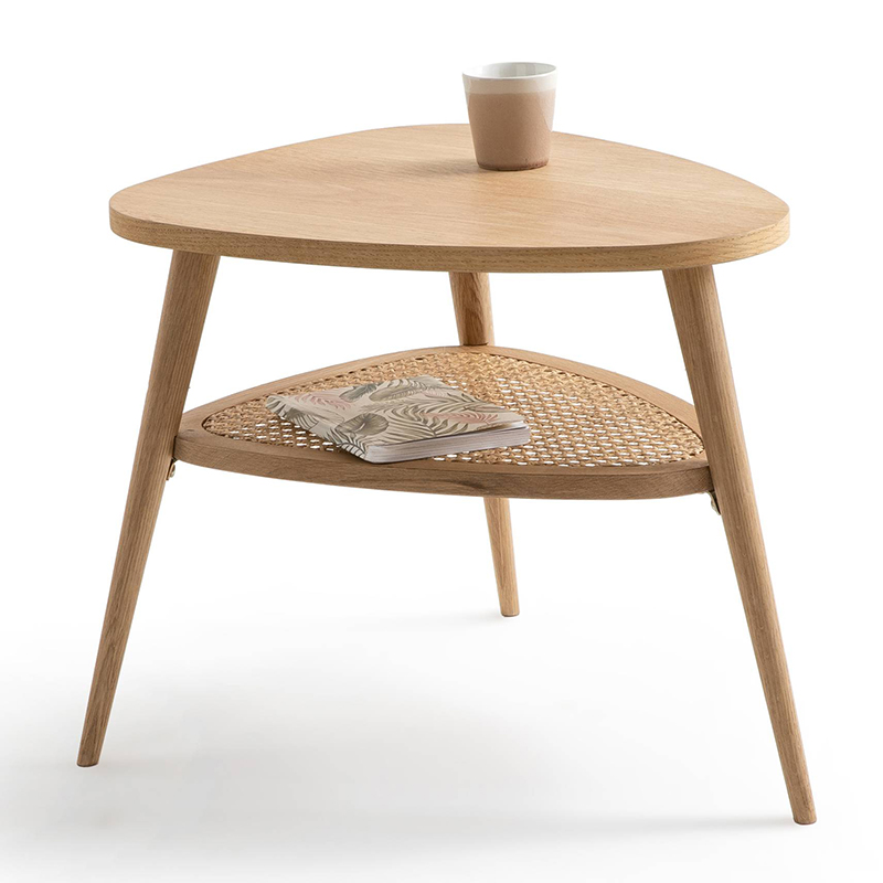 Приставной стол Morten Wicker Side Table 3 legs Светлый дуб Приставной стол Morten Wicker Side Table 3 legs Светлый дуб в Липецке | Loft Concept