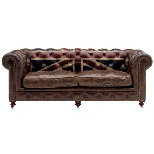 Диван Chesterfield Rebel Sofa Union Jack Andrew Martin Коричневый Диван Chesterfield Rebel Sofa Union Jack Andrew Martin Коричневый в Липецке | Loft Concept
