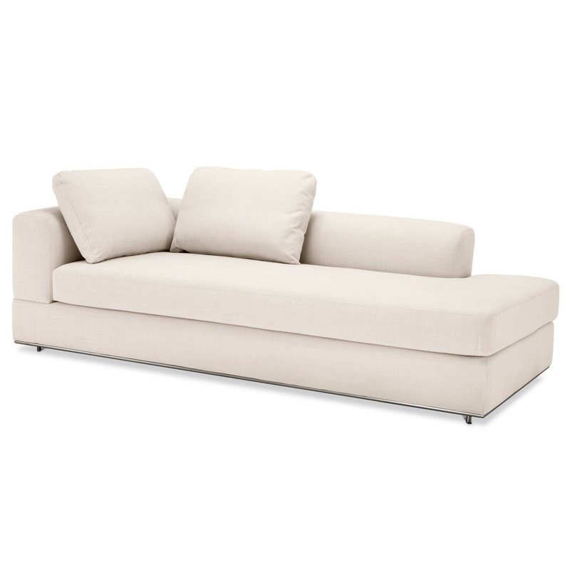 Кушетка Eichholtz Sofa Canyon Left Молочный Нержавеющая сталь Кушетка Eichholtz Sofa Canyon Left Молочный Нержавеющая сталь в Липецке | Loft Concept