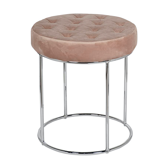 Пуф Rhombus Velours Pink Хром Дымчатая Роза Пуф Rhombus Velours Pink Хром Дымчатая Роза в Липецке | Loft Concept