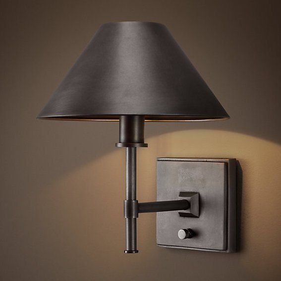 Бра RH Petite Candlestick SCONCE Aged steel Графит Бра RH Petite Candlestick SCONCE Aged steel Графит в Липецке | Loft Concept