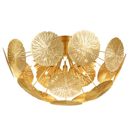 Потолочный светильник GLOBAL VIEWS LILY PAD ceiling lamp Латунь Потолочный светильник GLOBAL VIEWS LILY PAD ceiling lamp Латунь в Липецке | Loft Concept