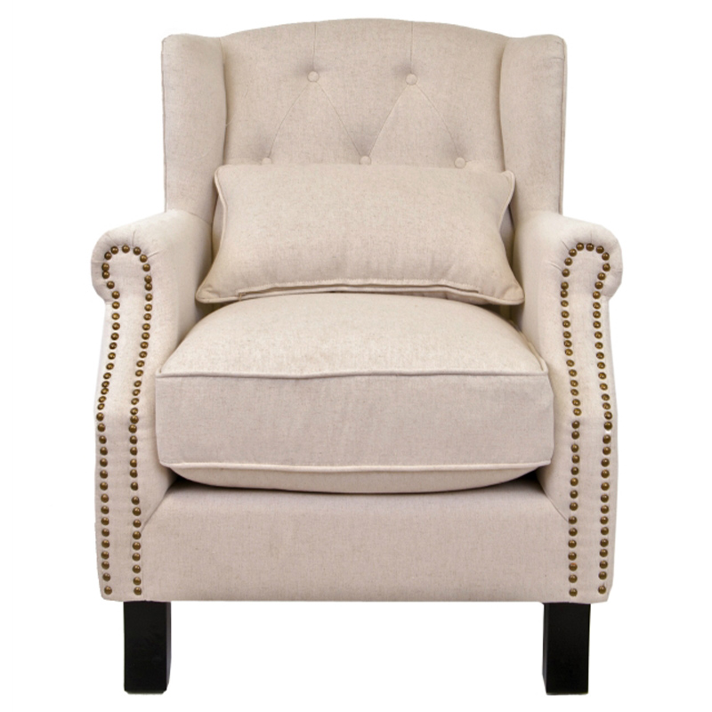 Кресло Henry Armchair beige flax Бежевый Кресло Henry Armchair beige flax Бежевый в Липецке | Loft Concept