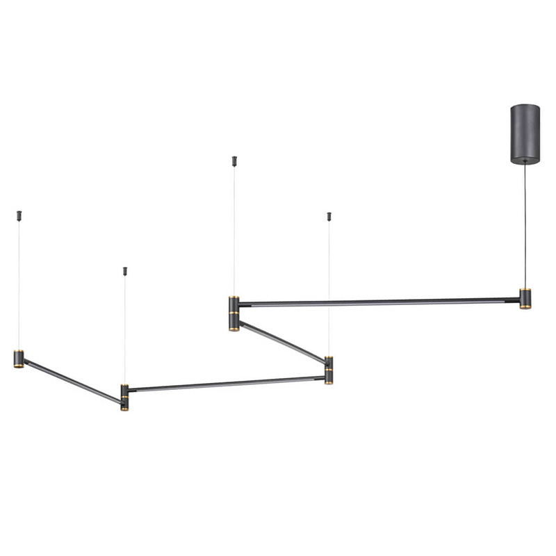 Подвесной светильник Drawing Line Gold Black Золотой Черный Подвесной светильник Drawing Line Gold Black Золотой Черный в Липецке | Loft Concept