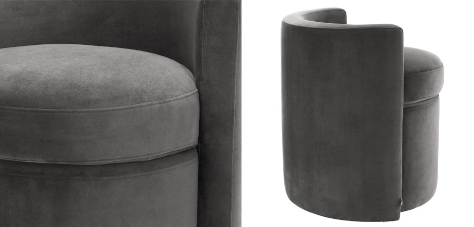 Кресло Eichholtz Stool Arcadia dark grey Кресло Eichholtz Stool Arcadia dark grey - Loft-Concept в Липецке