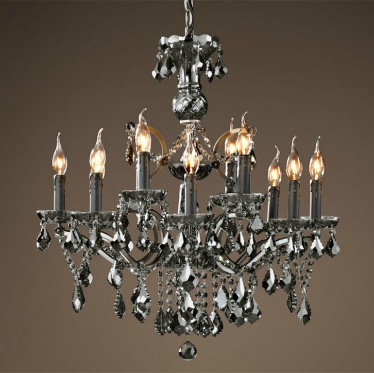 Люстра 19TH C. ROCOCO IRON & Smok CRYSTAL 12 Графит Стекло Смок Люстра 19TH C. ROCOCO IRON & Smok CRYSTAL 12 Графит Стекло Смок в Липецке | Loft Concept
