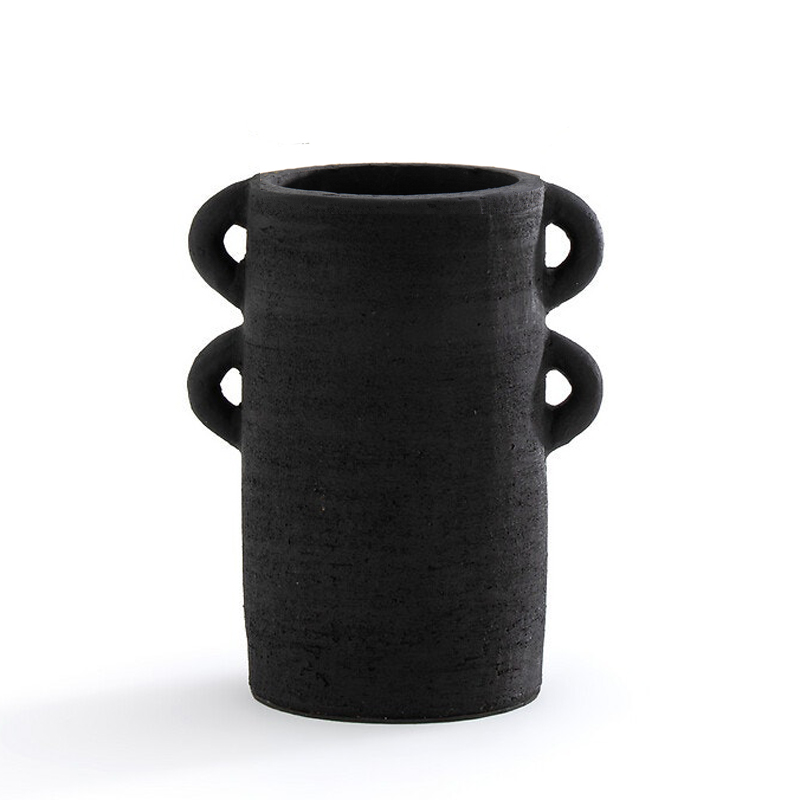 Ваза Ceramic Vase with Ears Черный Ваза Ceramic Vase with Ears Черный в Липецке | Loft Concept