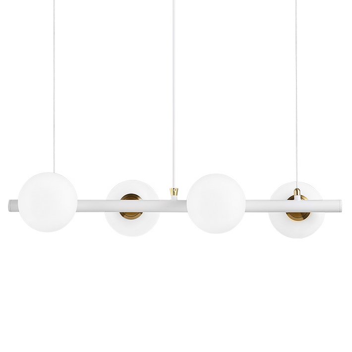 Светильник Bubble Stik four Chandelier Белый Золотой Светильник Bubble Stik four Chandelier Белый Золотой в Липецке | Loft Concept