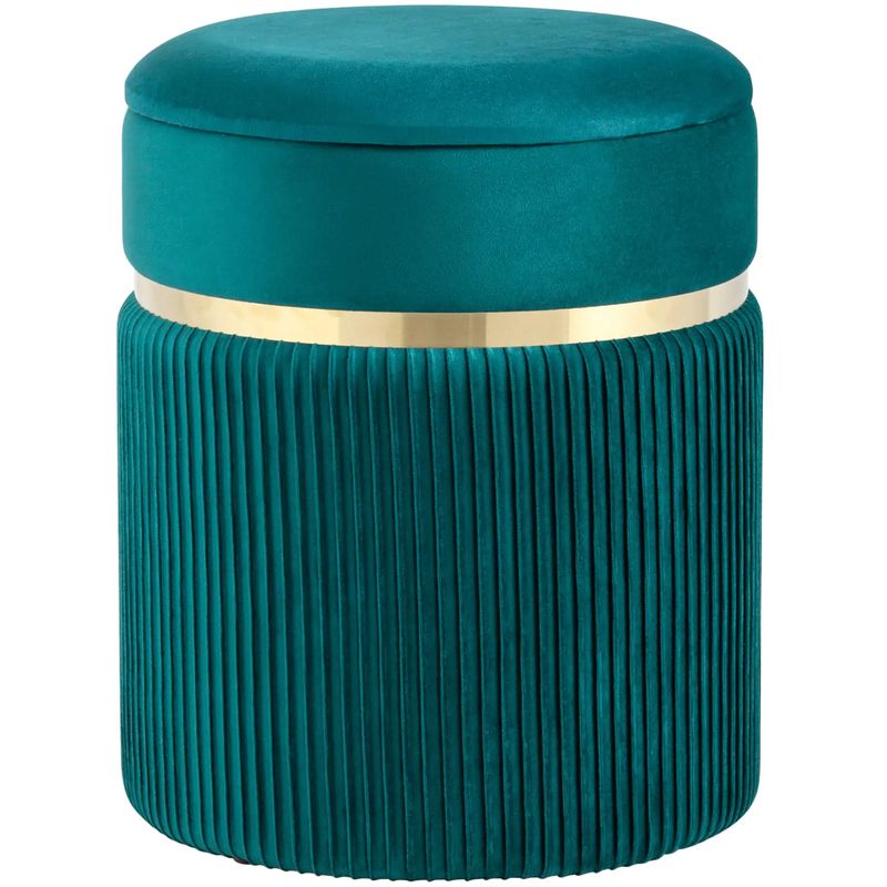 Пуф с ящиком бирюзовый Glossy Velor Бирюзовый Пуф с ящиком бирюзовый Glossy Velor Бирюзовый в Липецке | Loft Concept