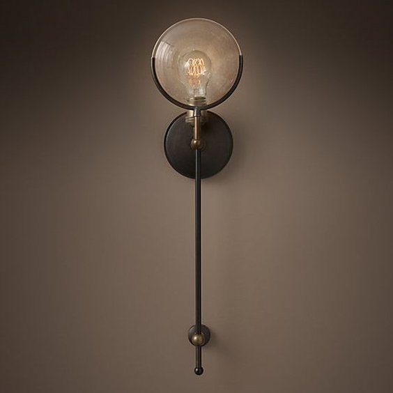 Бра RH Gaslight Lens Sconce 3 Коричневый Бра RH Gaslight Lens Sconce 3 Коричневый в Липецке | Loft Concept
