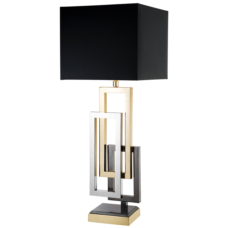 Настольная лампа Eichholtz Table Lamp Regine Черный Никель Темный никель Золотой Настольная лампа Eichholtz Table Lamp Regine Черный Никель Темный никель Золотой в Липецке | Loft Concept