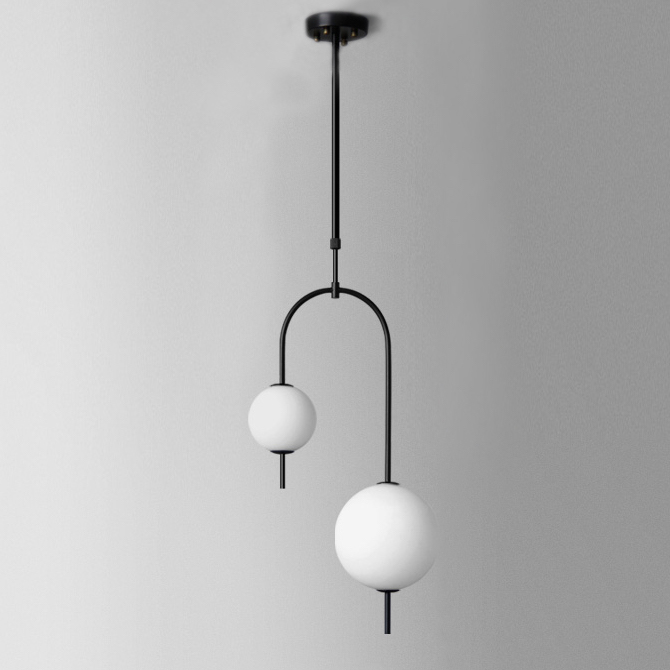 Люстра Balance Beads Libra Черный Белый Люстра Balance Beads Libra Черный Белый в Липецке | Loft Concept