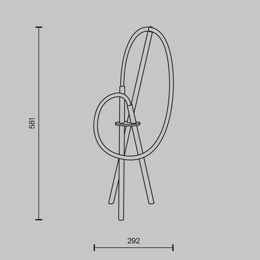 Настольный светильник Crochet Black 3000К 15Вт в Липецке