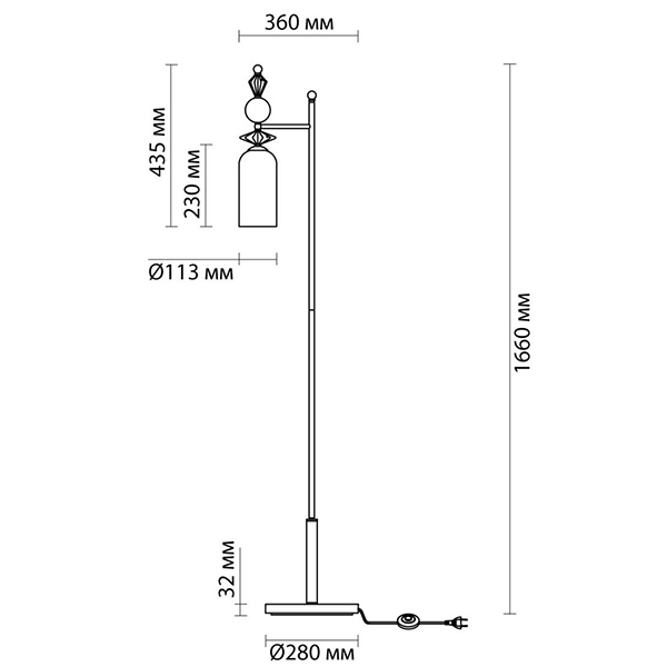 Торшер Iris Glass Floor lamp Candy chrome Торшер Iris Glass Floor lamp Candy chrome в Липецке