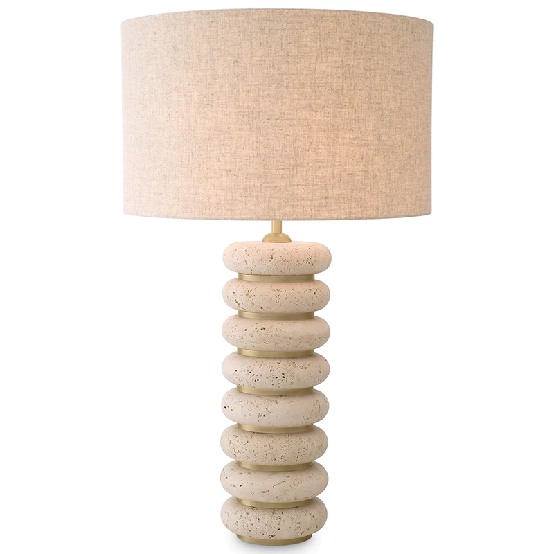 Настольная лампа Eichholtz Table Lamp Baron Бежевый Бежево-серый Латунь Настольная лампа Eichholtz Table Lamp Baron Бежевый Бежево-серый Латунь в Липецке | Loft Concept