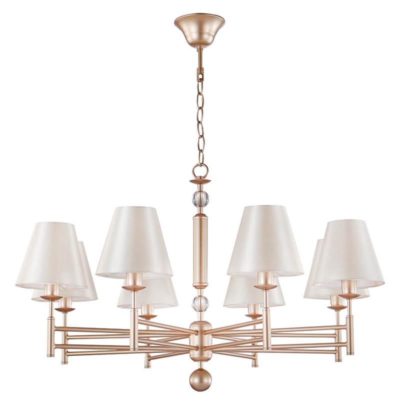 Люстра Sharma Chandelier 8 Золотой Бежевый Люстра Sharma Chandelier 8 Золотой Бежевый в Липецке | Loft Concept
