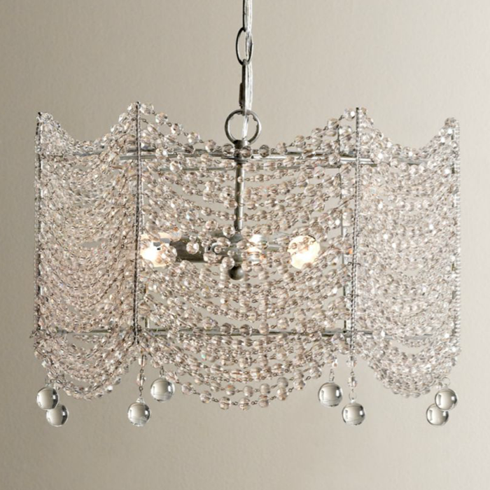 Люстра Clear Crystal French Pendant Lamp Серебряный Люстра Clear Crystal French Pendant Lamp Серебряный в Липецке | Loft Concept